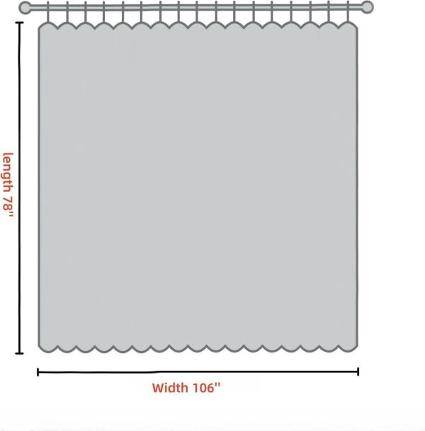 Beige Doorway Curtain Solid Blackout Patio Door Curtain Panel 78 Inch Grommet Drapes Semi Room Darkening Window Treatment for Bay Window 1 Panel W106 x L78 Inch - Image 2